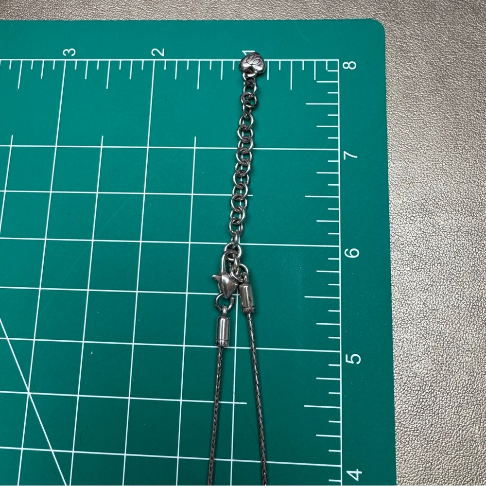 Brighton Fortino Silver Reversible Crystal Necklace - Picture 7 of 10